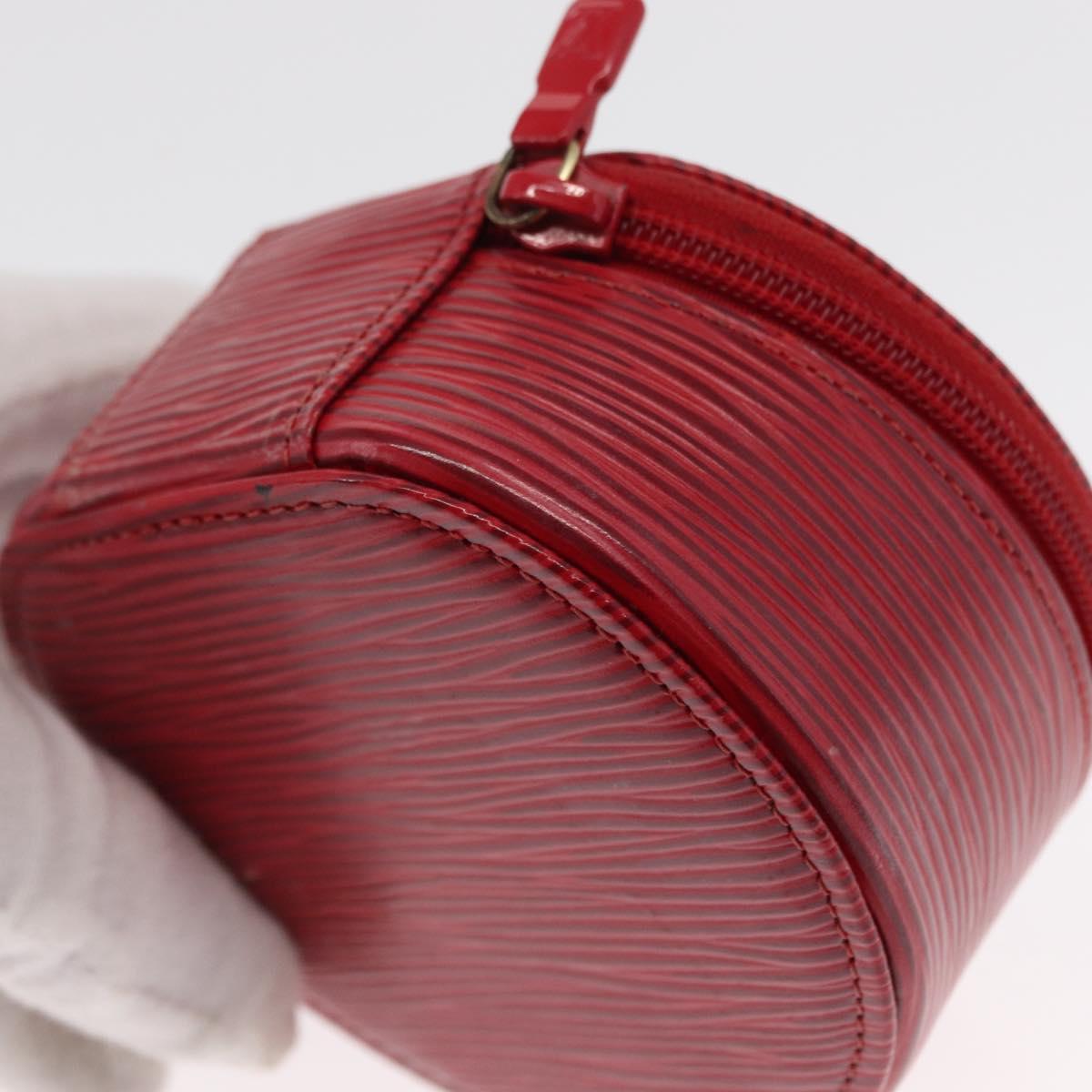 LOUIS VUITTON Epi Ecrin Bijoux 10 Jewelry Box Red M48217 LV Auth 163207