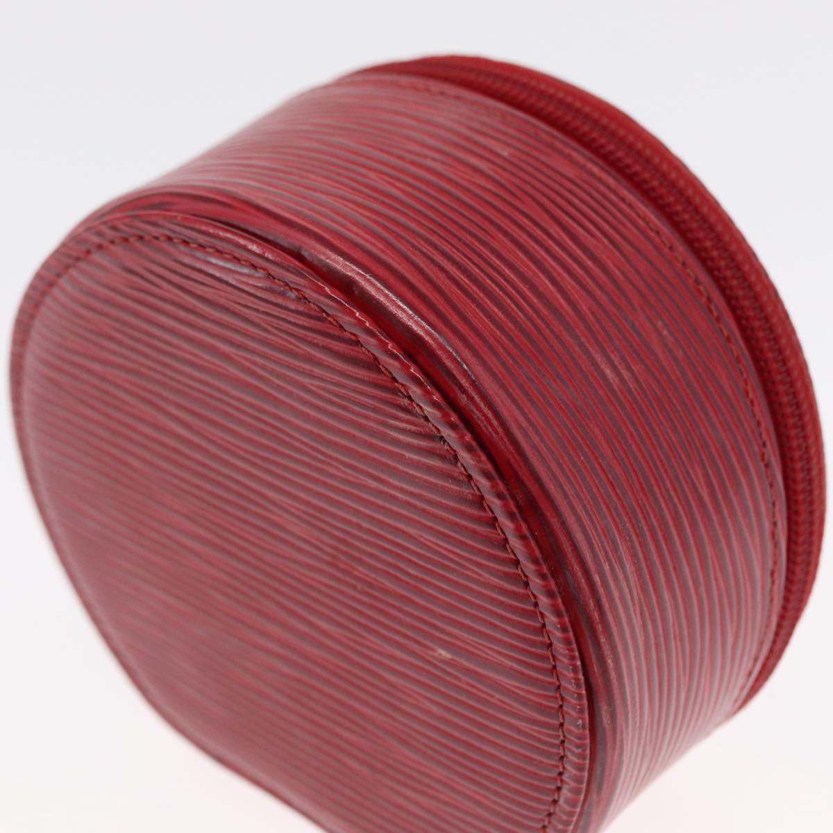 LOUIS VUITTON Epi Ecrin Bijoux 10 Jewelry Box Red M48217 LV Auth 163207