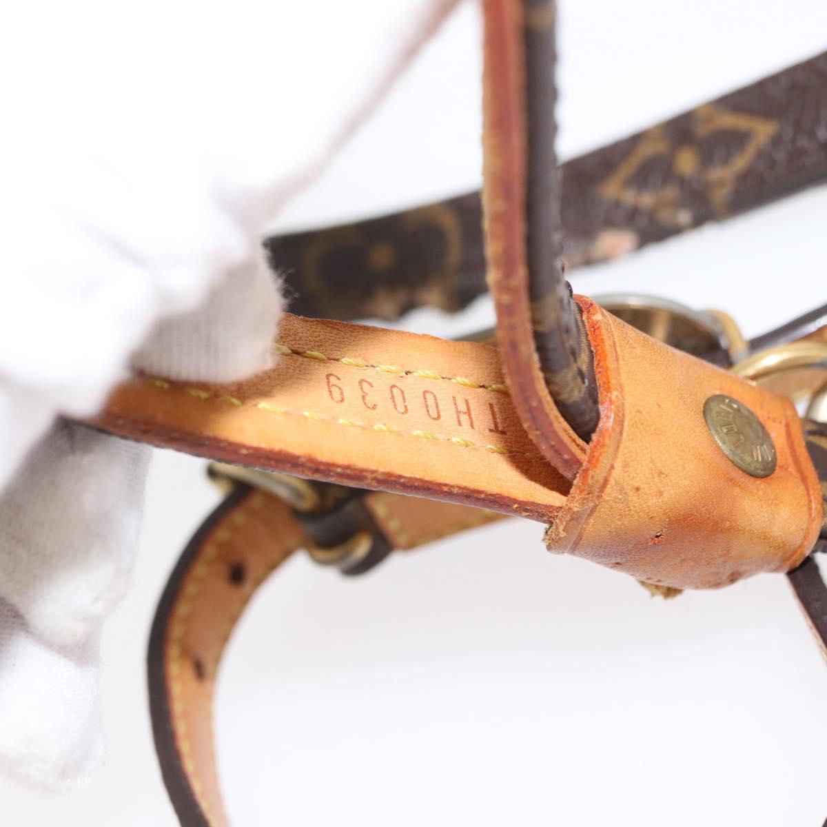 LOUIS VUITTON Less Baxter MM/Collier Baxter XS Leash M58703/M58056 Auth 163211