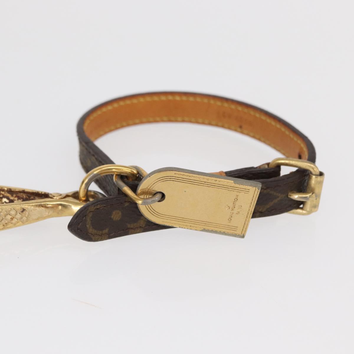 LOUIS VUITTON Less Baxter MM/Collier Baxter XS Leash M58703/M58056 Auth 163211