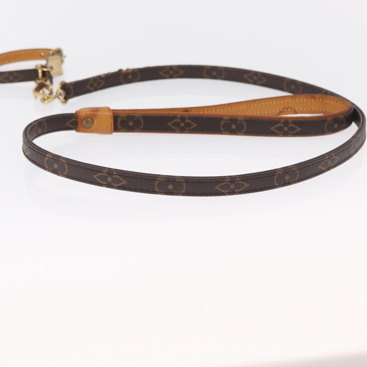 LOUIS VUITTON Less Baxter MM/Collier Baxter XS Leash M58703/M58056 Auth 163211