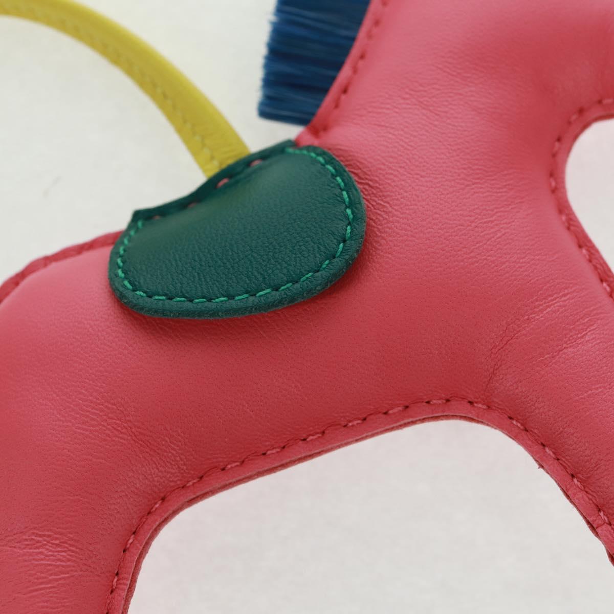 HERMES Rodeo Charm Clan PM Leather Pink Auth 163213M