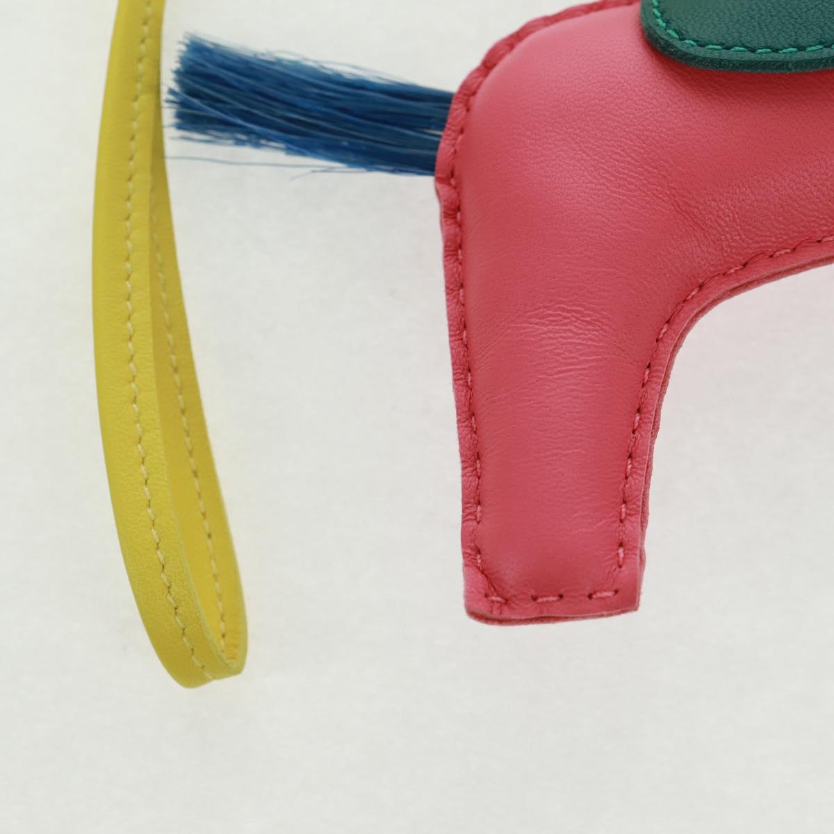 HERMES Rodeo Charm Clan PM Leather Pink Auth 163213M