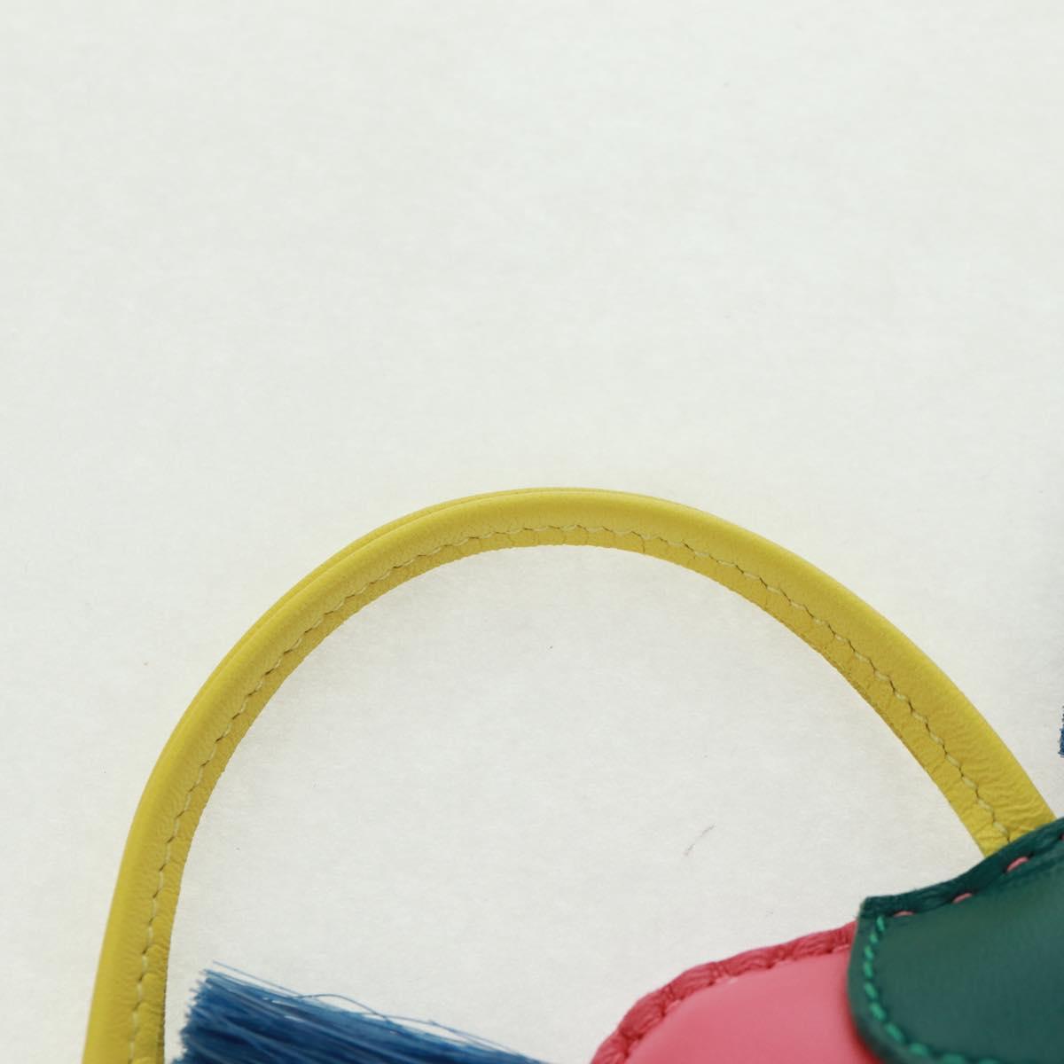 HERMES Rodeo Charm Clan PM Leather Pink Auth 163213M