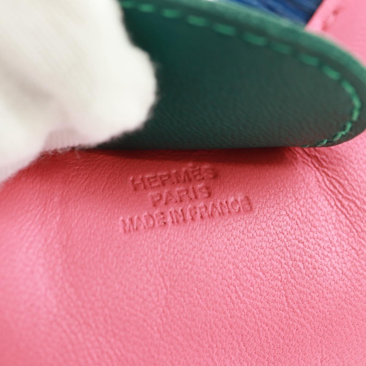 HERMES Rodeo Charm Clan PM Leather Pink Auth 163213M