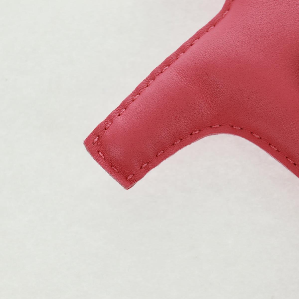 HERMES Rodeo Charm Clan PM Leather Pink Auth 163213M