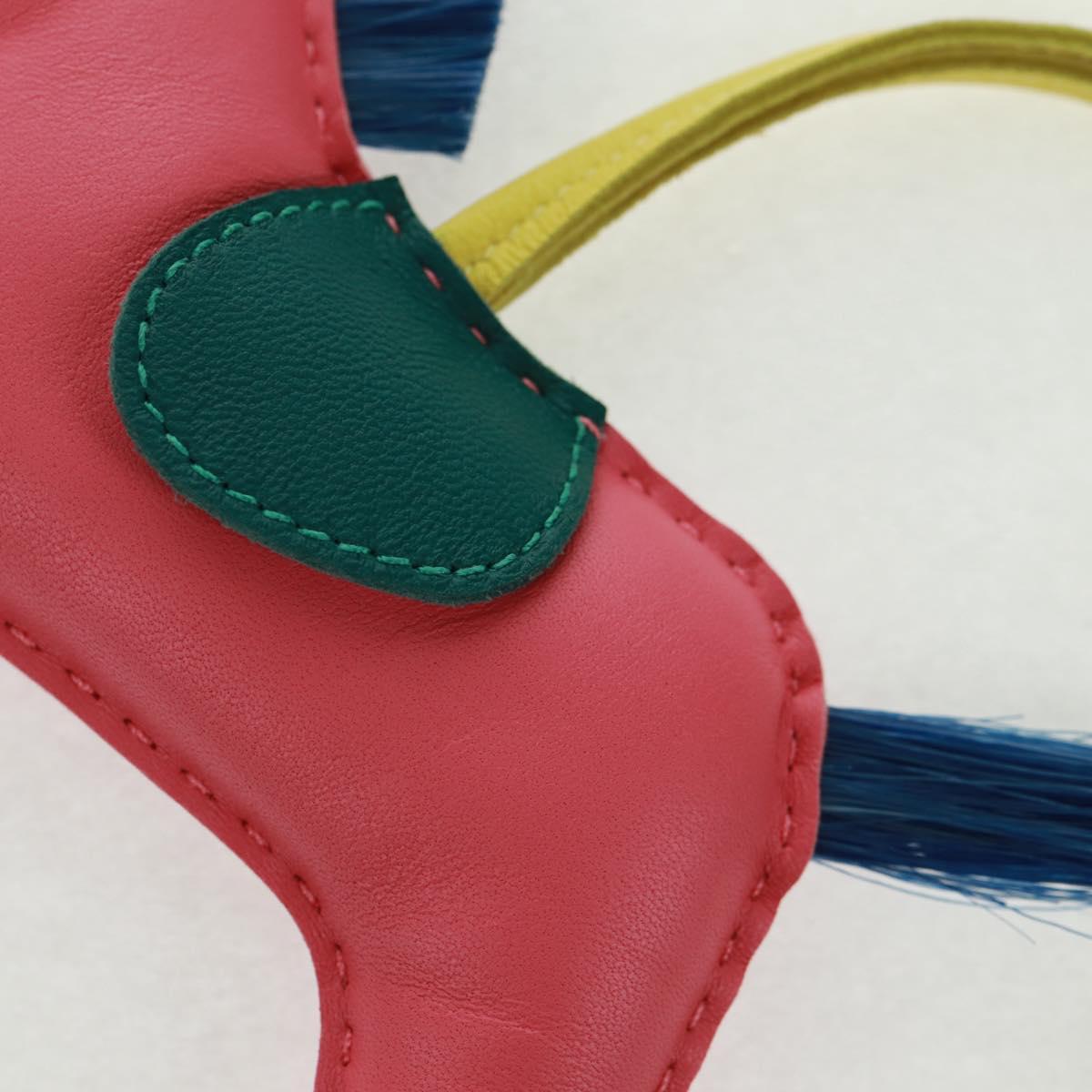 HERMES Rodeo Charm Clan PM Leather Pink Auth 163213M