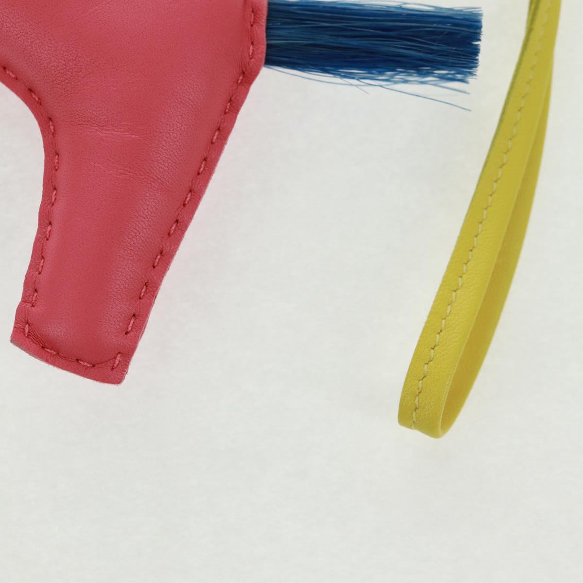 HERMES Rodeo Charm Clan PM Leather Pink Auth 163213M