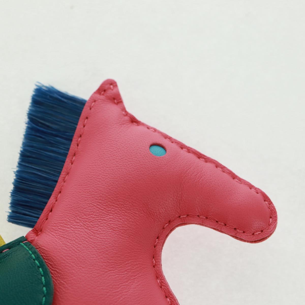 HERMES Rodeo Charm Clan PM Leather Pink Auth 163213M