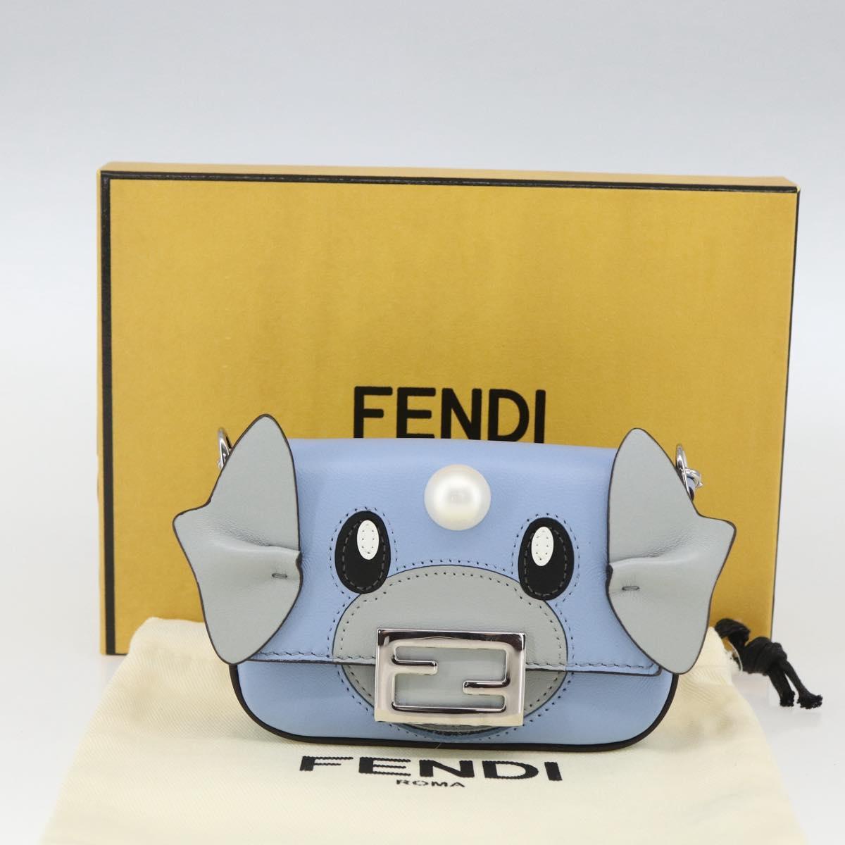 FENDI POKÉMON Dratini Nano Bucket Chain Shoulder Pouch Light Blue Auth 163214SM