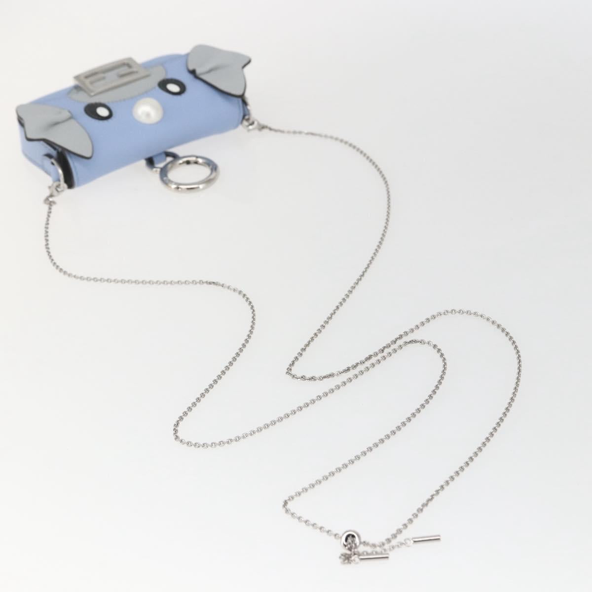 FENDI POKÉMON Dratini Nano Bucket Chain Shoulder Pouch Light Blue Auth 163214SM