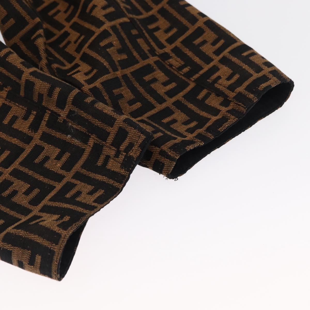 FENDI Zucca Canvas Reversible Coat Brown Black Auth 163216SAM