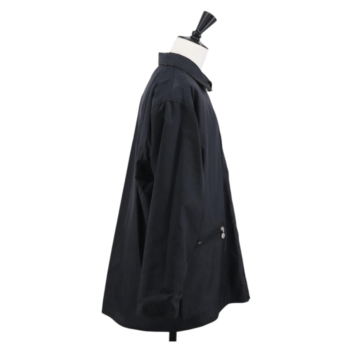 FENDI Zucca Canvas Reversible Coat Brown Black Auth 163216SAM