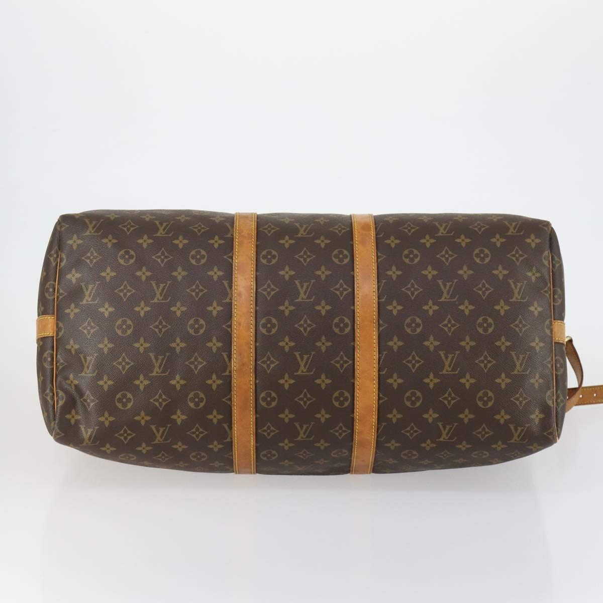 LOUIS VUITTON Monogram Keepall Bandouliere 55 Boston Bag M41414 LV Auth 163242