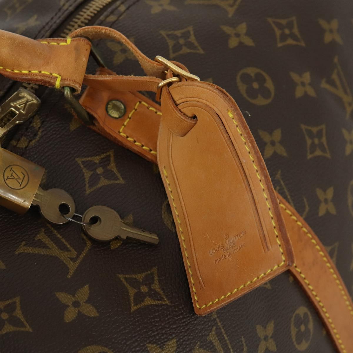 LOUIS VUITTON Monogram Keepall Bandouliere 55 Boston Bag M41414 LV Auth 163242