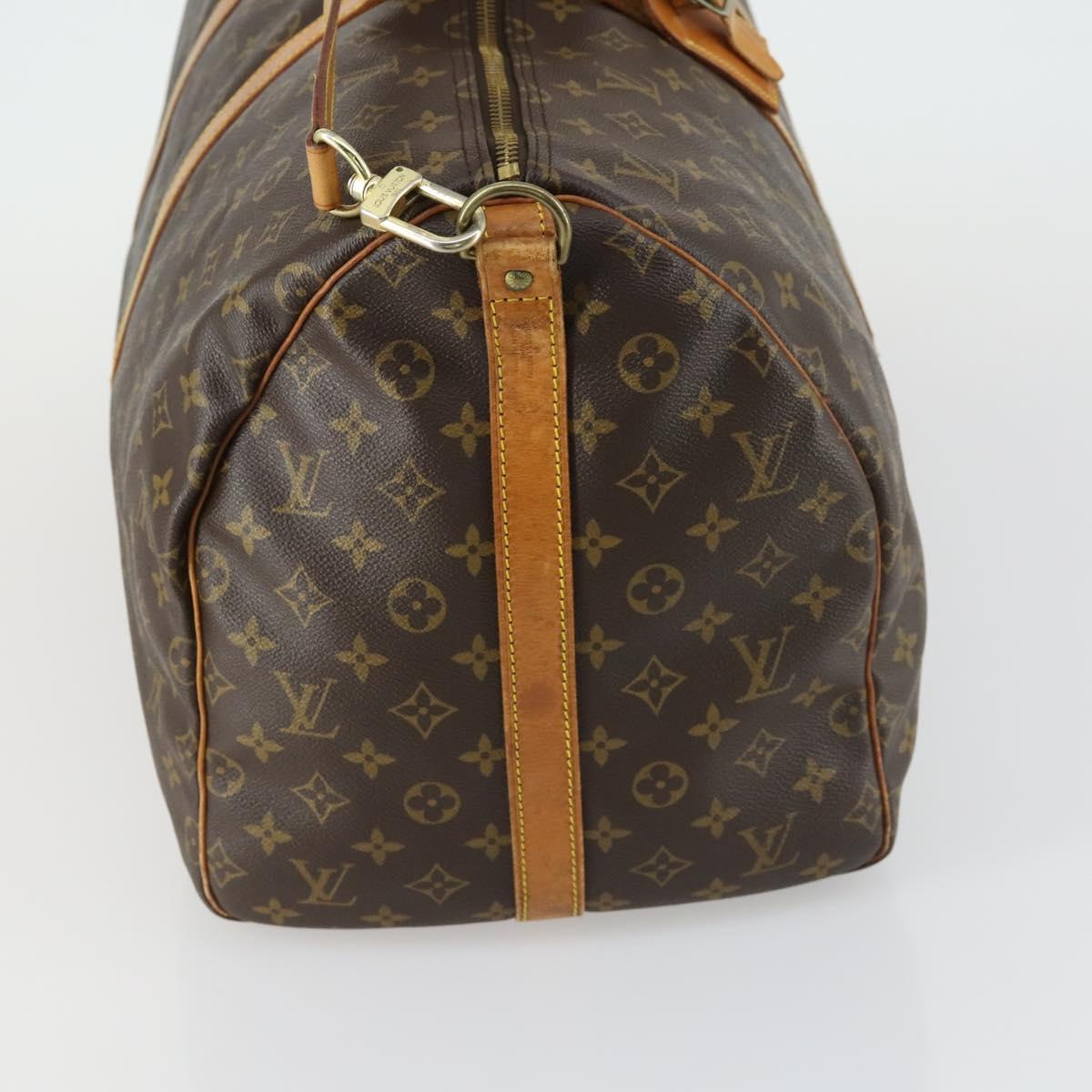 LOUIS VUITTON Monogram Keepall Bandouliere 55 Boston Bag M41414 LV Auth 163242