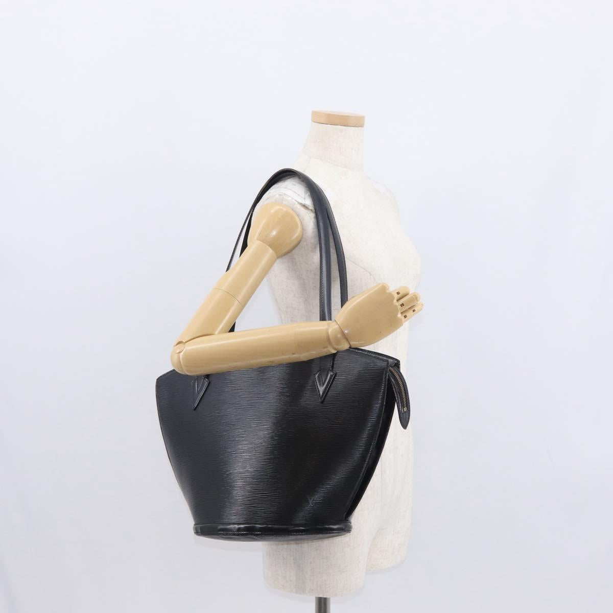 LOUIS VUITTON Epi Saint Jacques Shoulder Bag Black M52262 LV Auth 163244