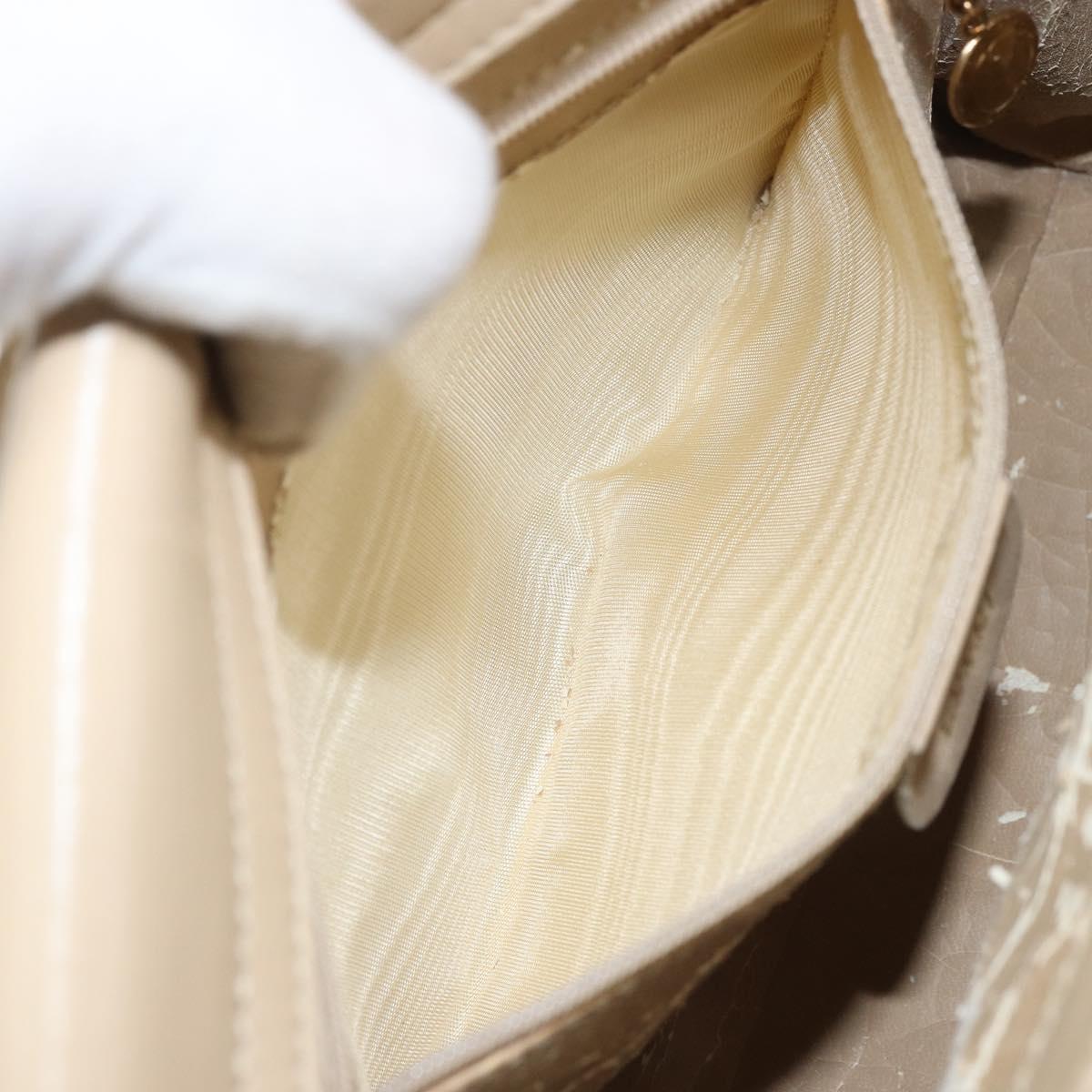 GUCCI Bamboo Hand Bag Leather 2way Ivory Gold 000 1364 0316 Auth 163255