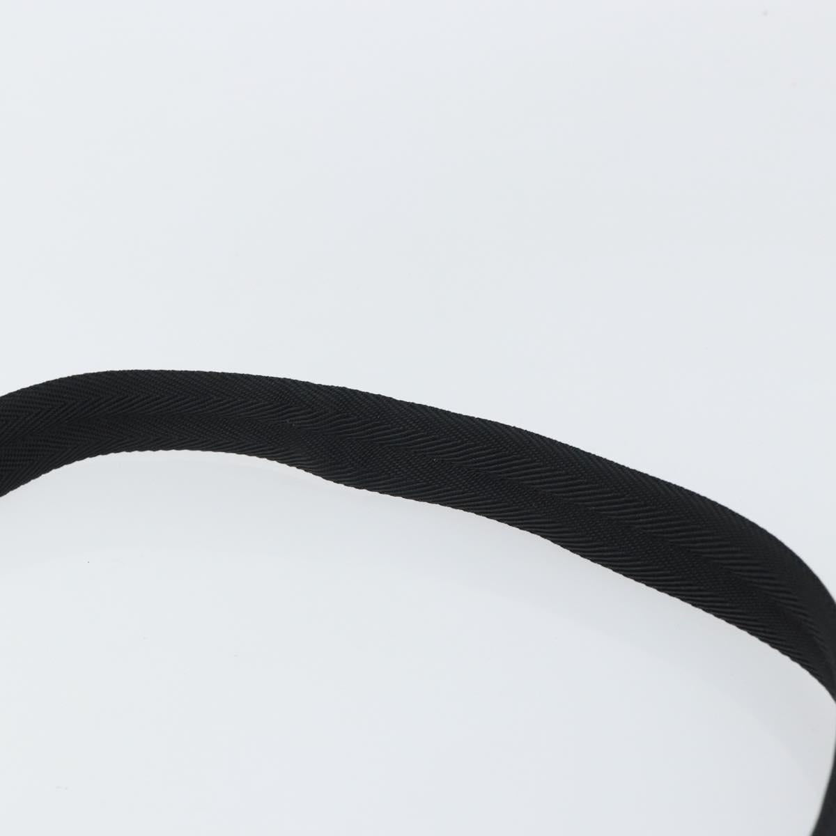 PRADA Hand Bag Nylon 2way Black Silver Auth 163263