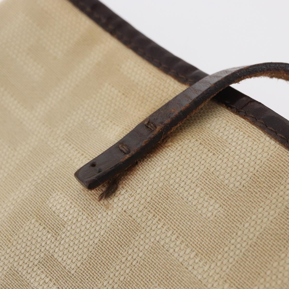 FENDI Zucca Canvas Tote Bag Ivory Auth 163267