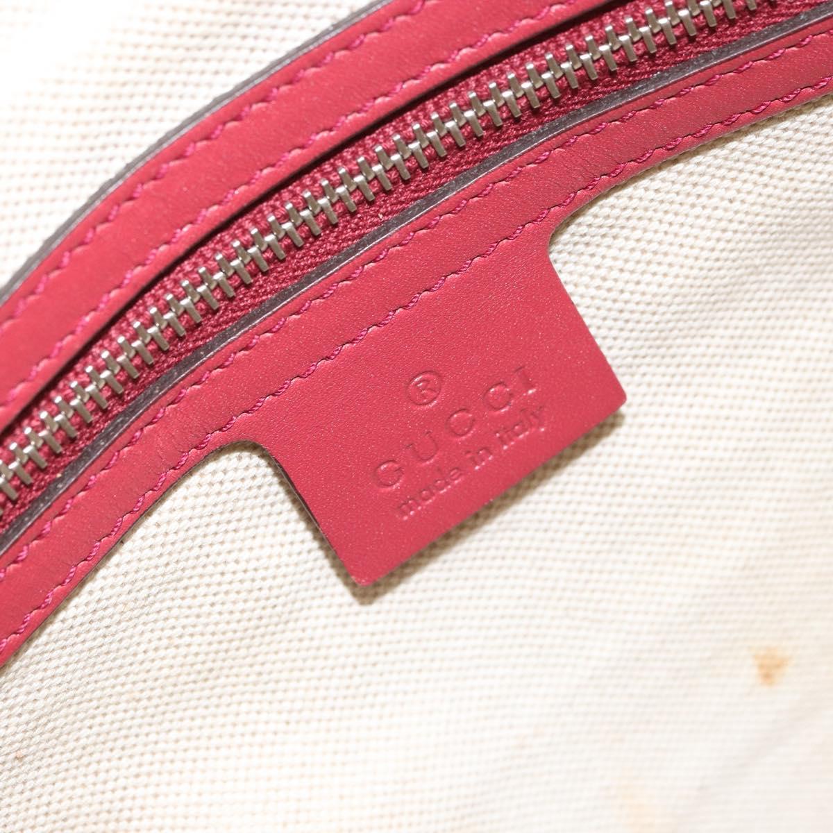 GUCCI GG implementation Boston Bag PVC Pink Silver 193603 Auth 163268