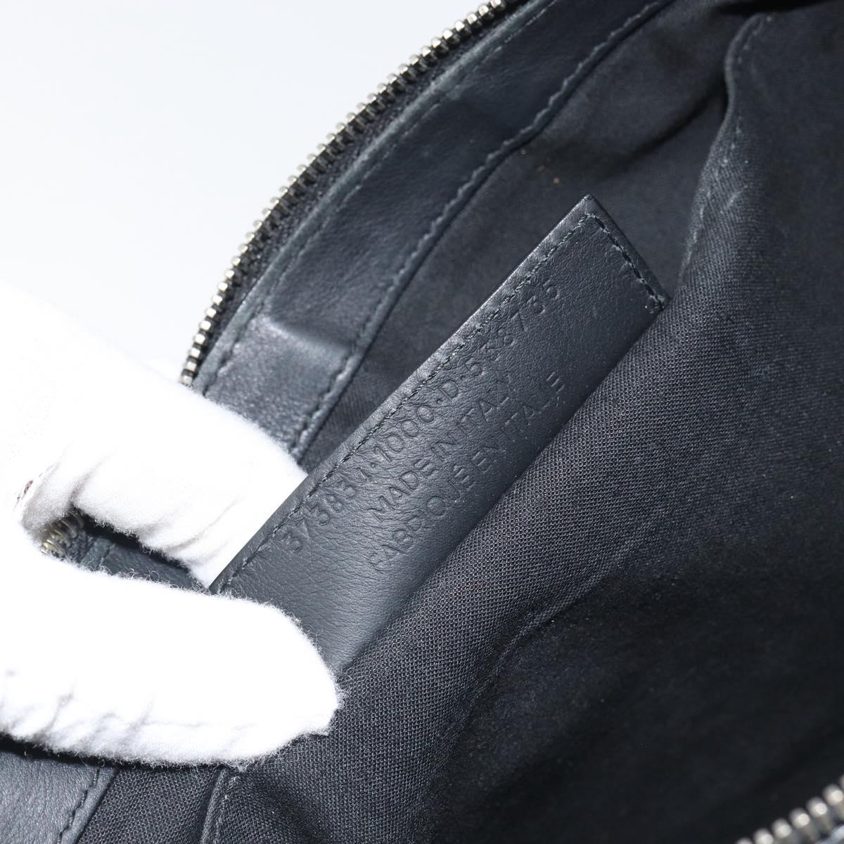 BALENCIAGA Clutch Bag Leather Black Silver 373834 Auth 163272