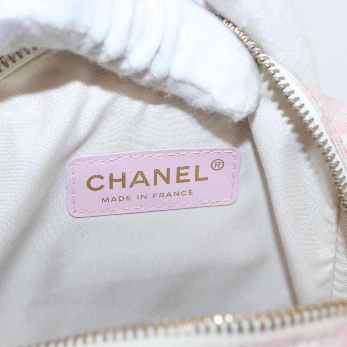 CHANEL New Travel Line Shoulder Bag Pink Gold CC Auth 163276