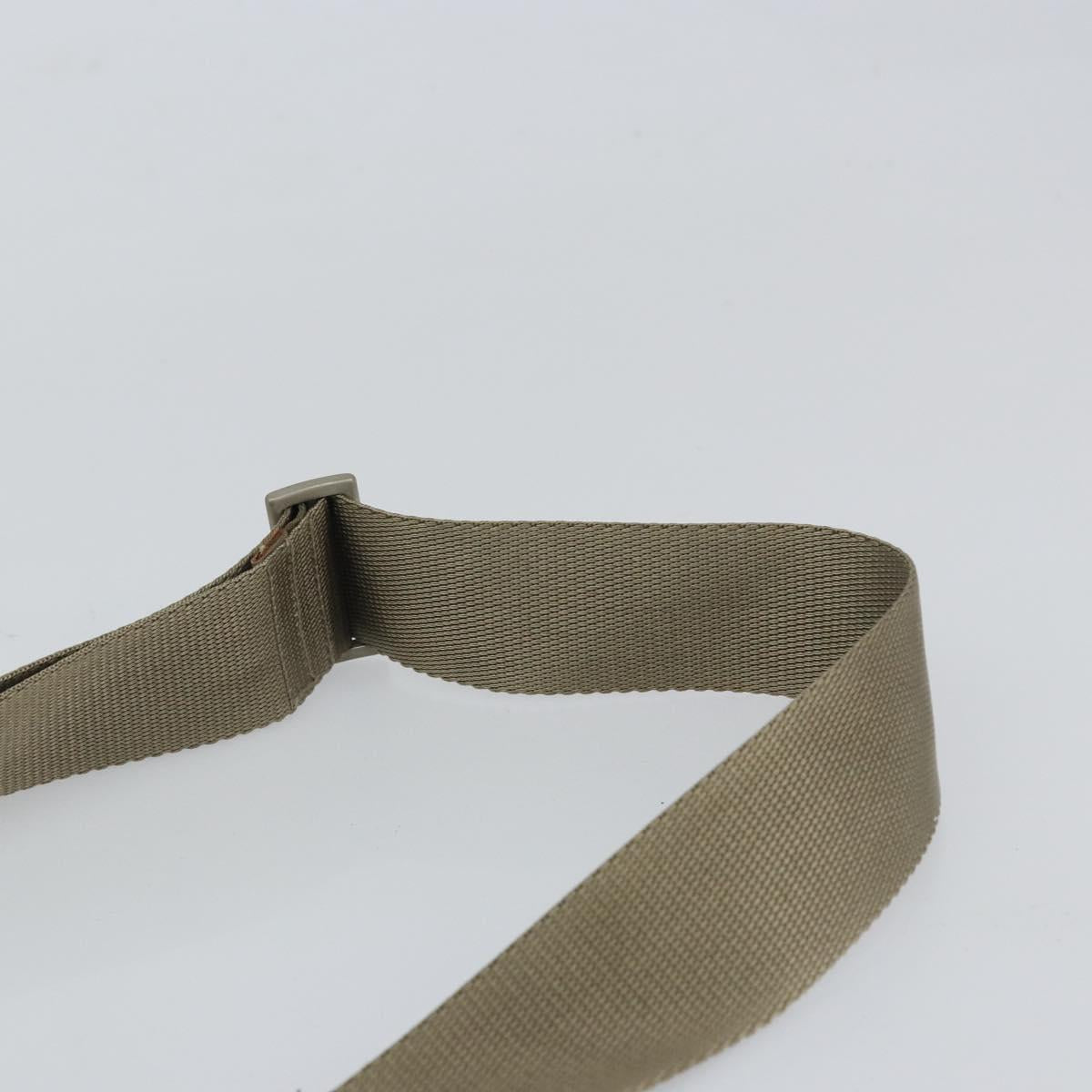 PRADA Shoulder Bag Nylon Green Gold Auth 163281