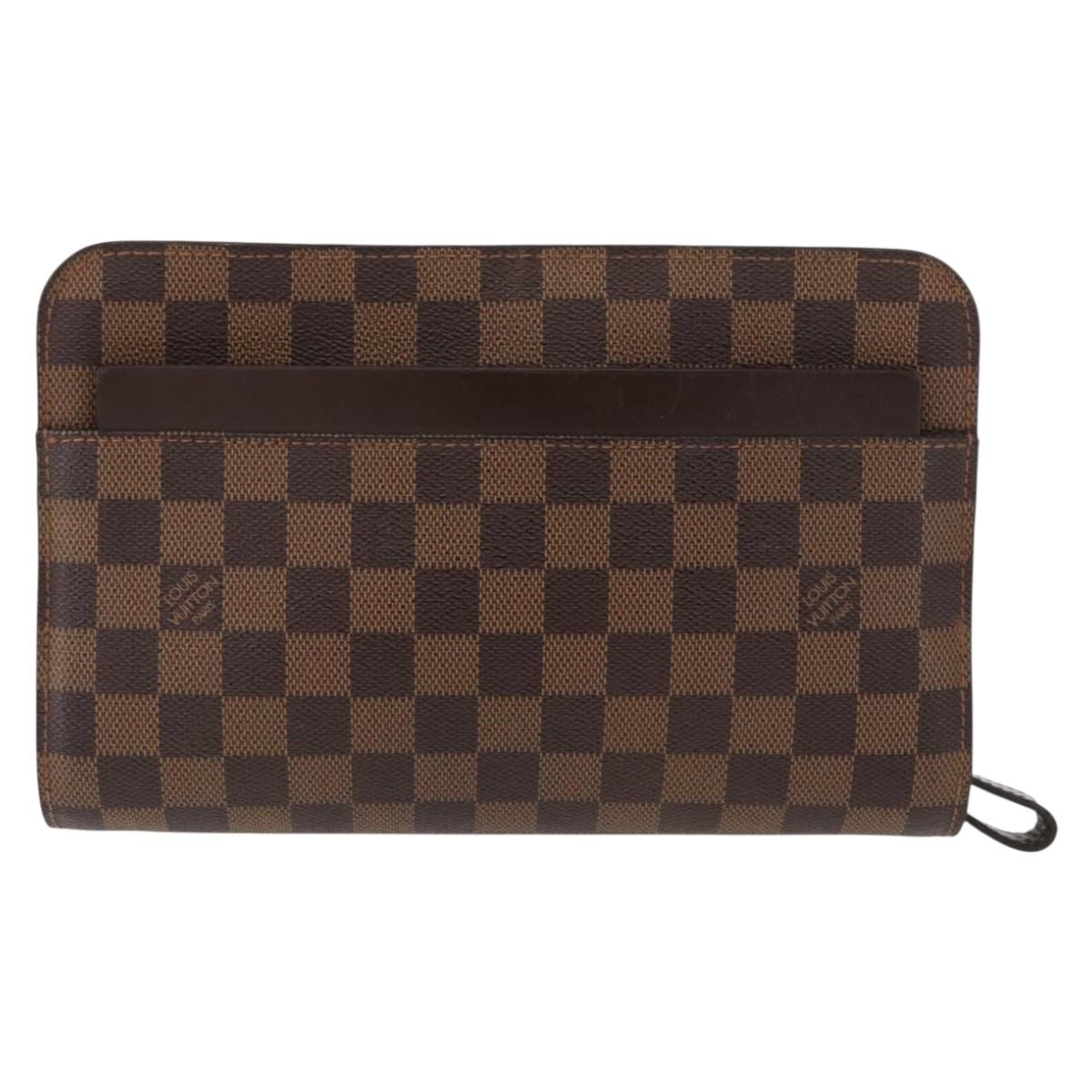 LOUIS VUITTON Damier Ebene Saint Louis Clutch Bag N51993 LV Auth 163301