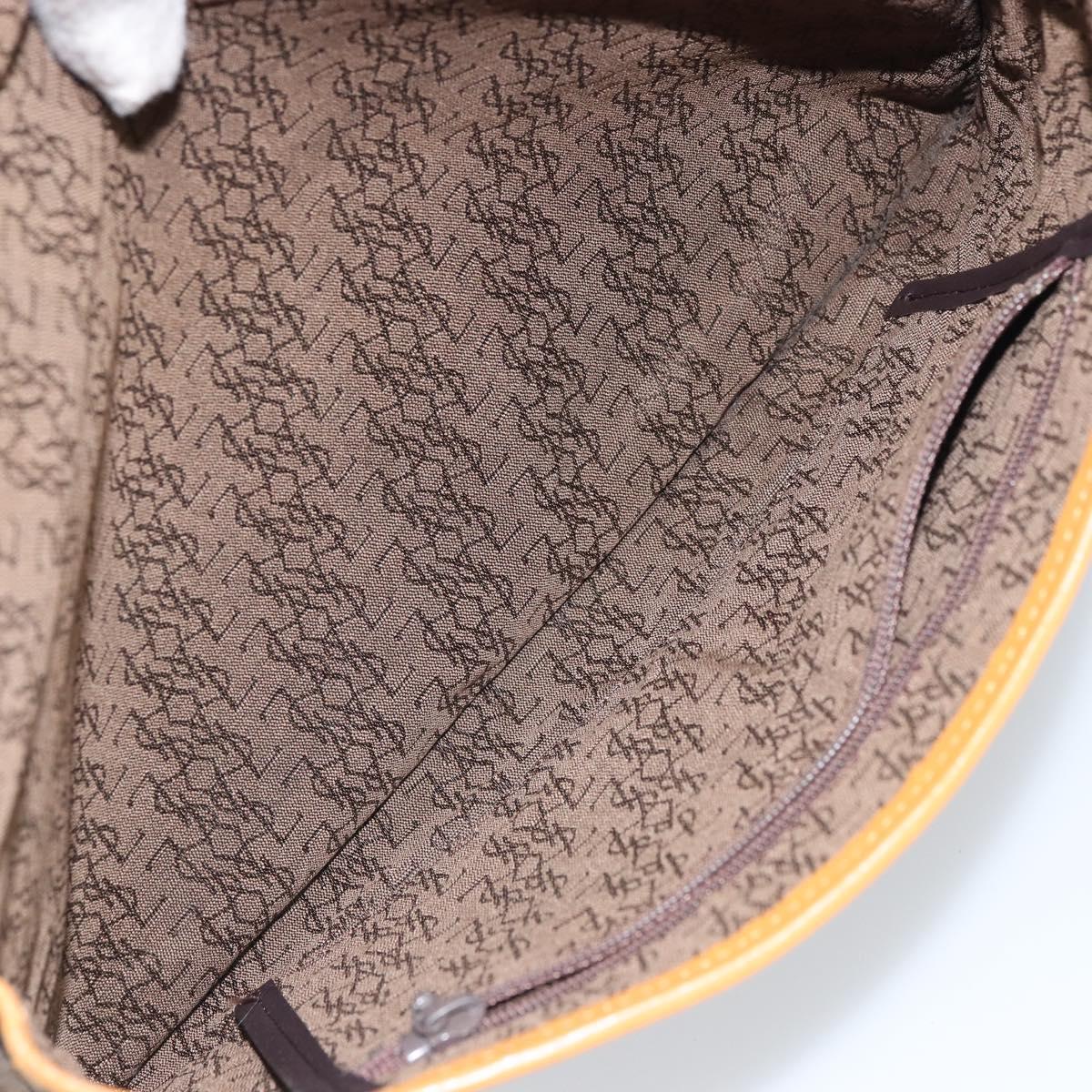 SAINT LAURENT Shoulder Bag PVC Brown Gold Auth 163302