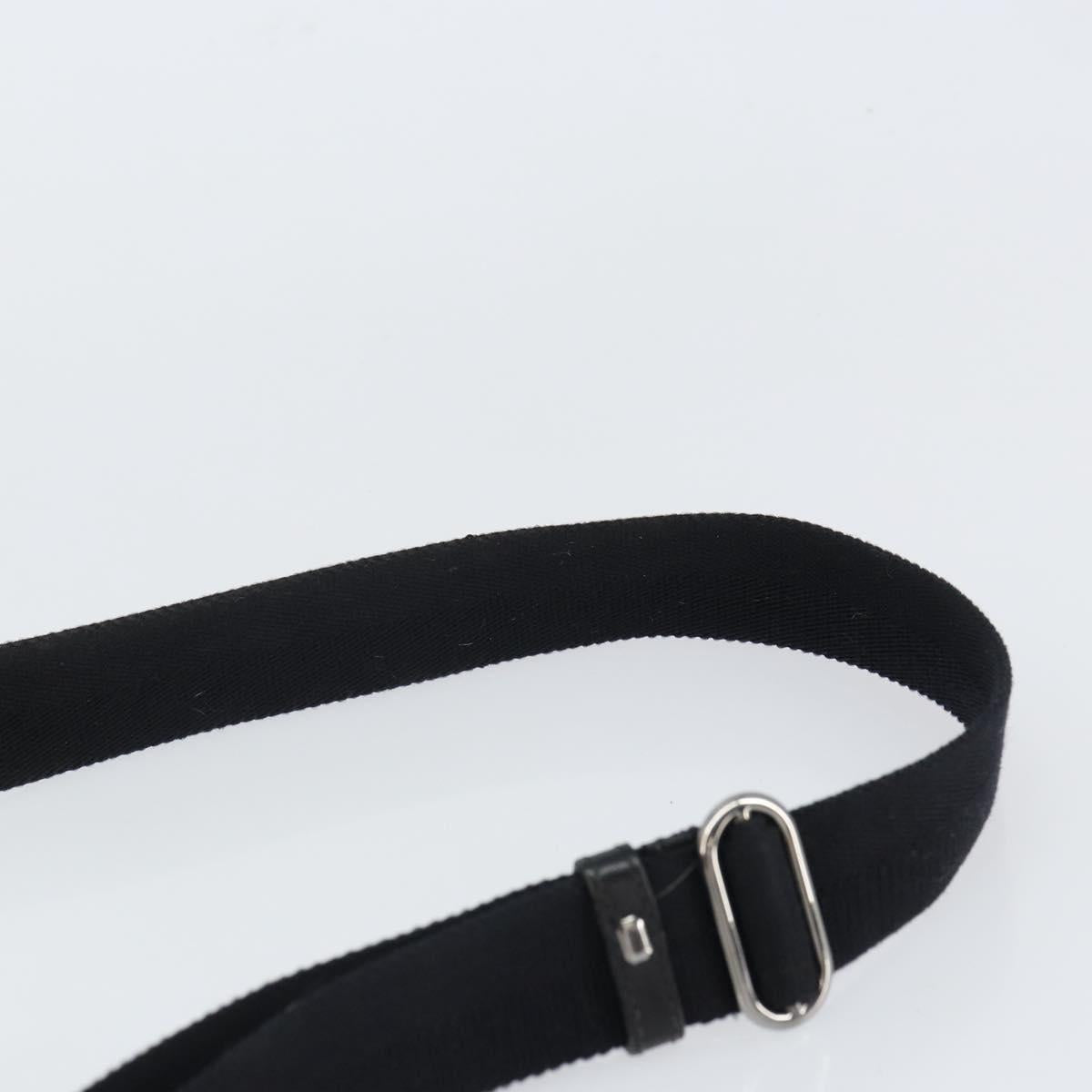 GUCCI GG Canvas Shoulder Bag Black Silver 145857 Auth 163305