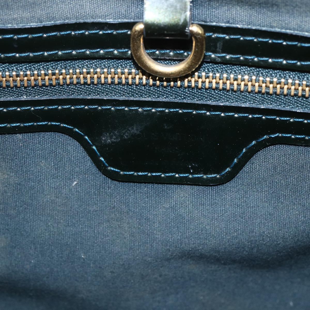 LOUIS VUITTON Monogram Vernis Wilshire PM Bag Blue Galatic M93646 LV Auth 163318