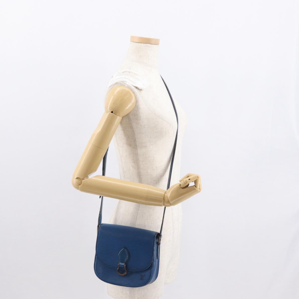 LOUIS VUITTON Epi Saint Cloud PM Shoulder Bag Blue M52195 LV Auth 163319