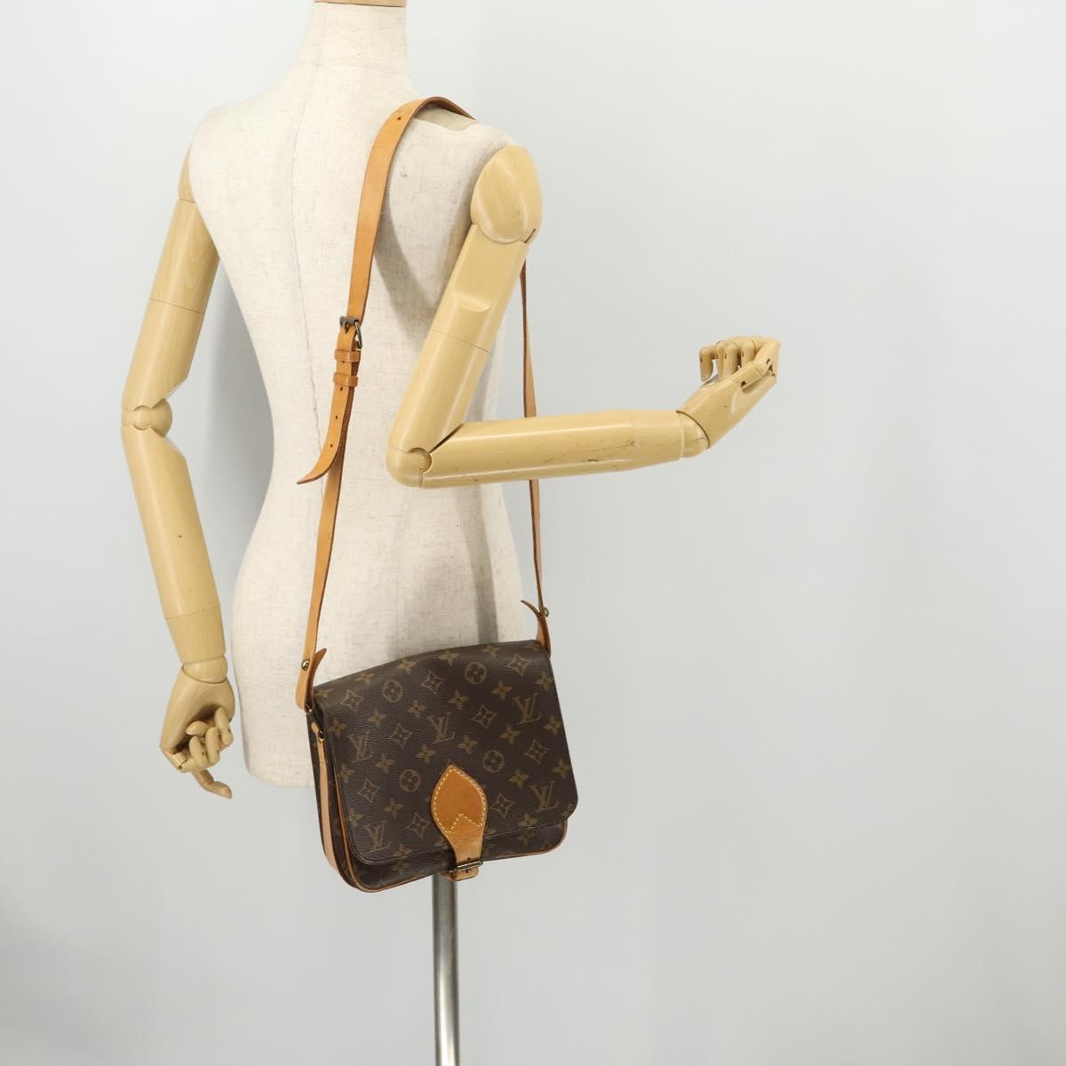 LOUIS VUITTON Monogram Cartouchiere MM Shoulder Bag M51253 LV Auth 163323