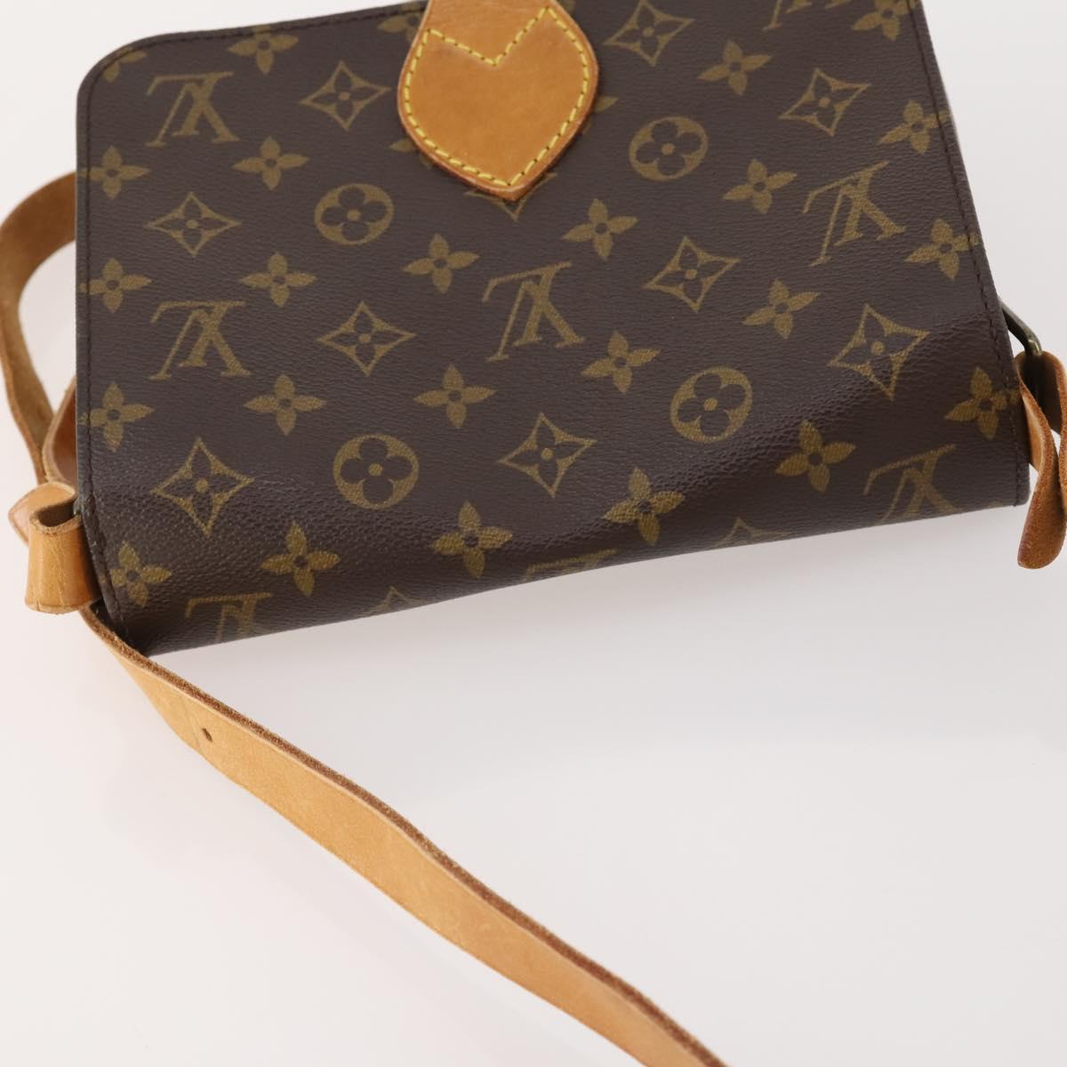 LOUIS VUITTON Monogram Cartouchiere MM Shoulder Bag M51253 LV Auth 163323