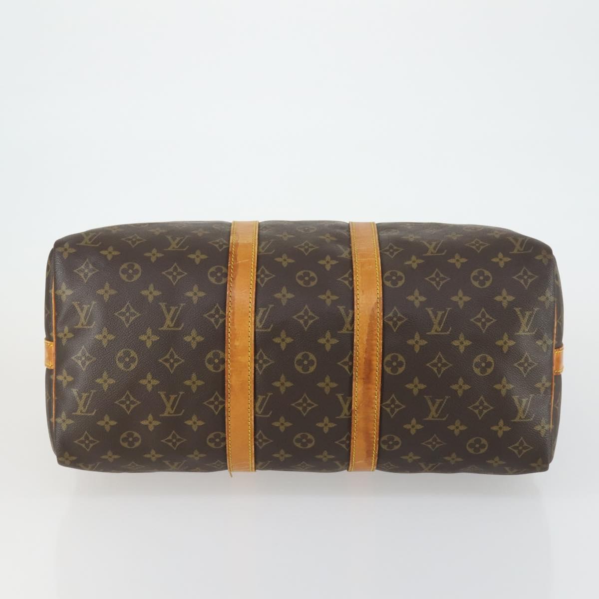 LOUIS VUITTON Monogram Keepall Bandouliere 45 Boston Bag M41418 LV Auth 163337