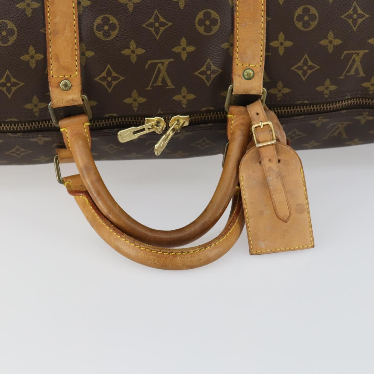 LOUIS VUITTON Monogram Keepall Bandouliere 60 Boston Bag M41412 LV Auth 163338