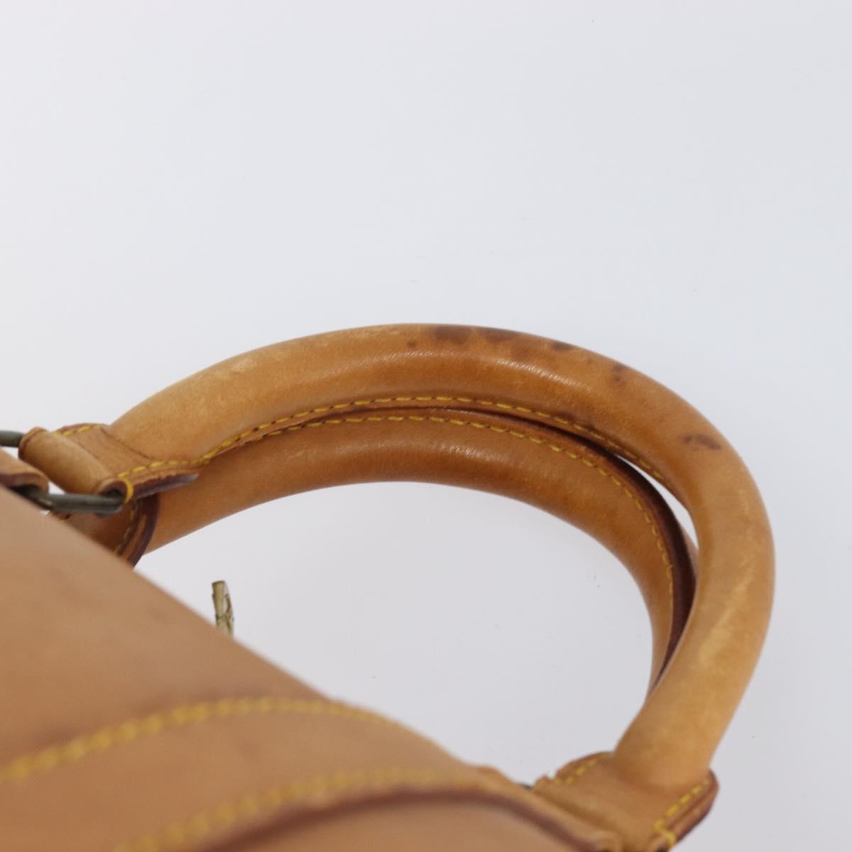 LOUIS VUITTON Nomad Keepall 55 Boston Bag Beige LV Auth 163339