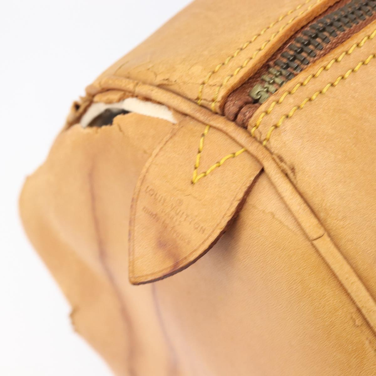 LOUIS VUITTON Nomad Keepall 55 Boston Bag Beige LV Auth 163339