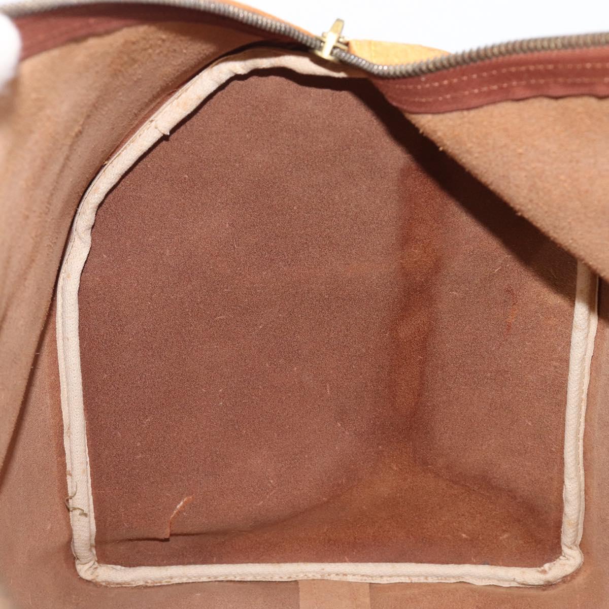 LOUIS VUITTON Nomad Keepall 55 Boston Bag Beige LV Auth 163339