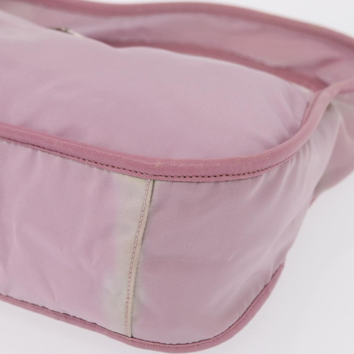 PRADA Hand Bag Nylon Pink Auth 163349