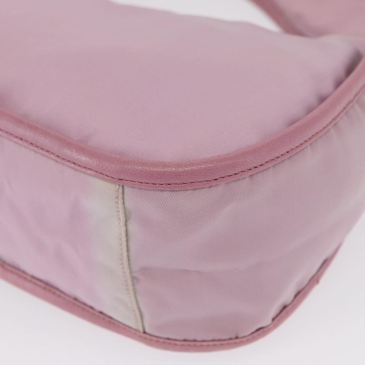 PRADA Hand Bag Nylon Pink Auth 163349
