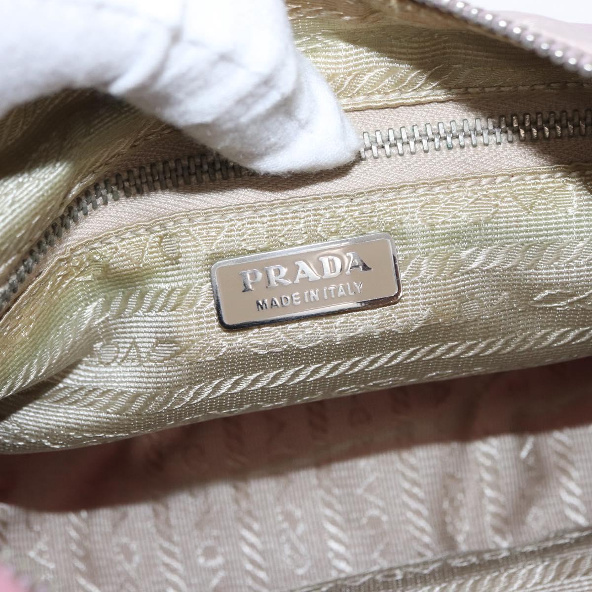 PRADA Hand Bag Nylon Pink Auth 163349