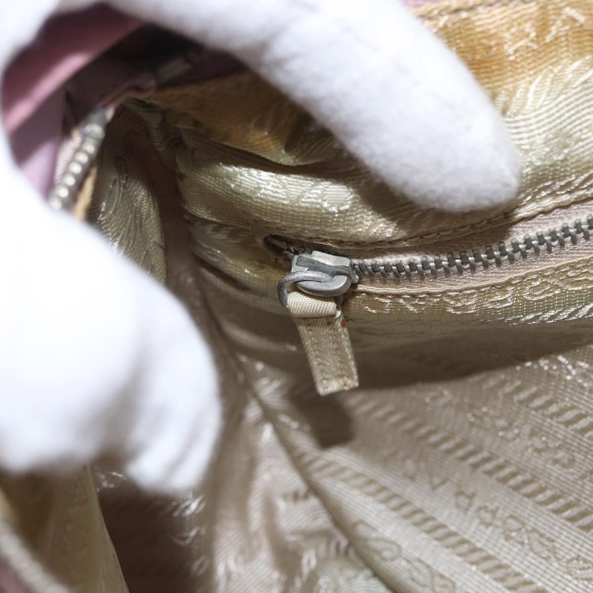 PRADA Hand Bag Nylon Pink Auth 163349