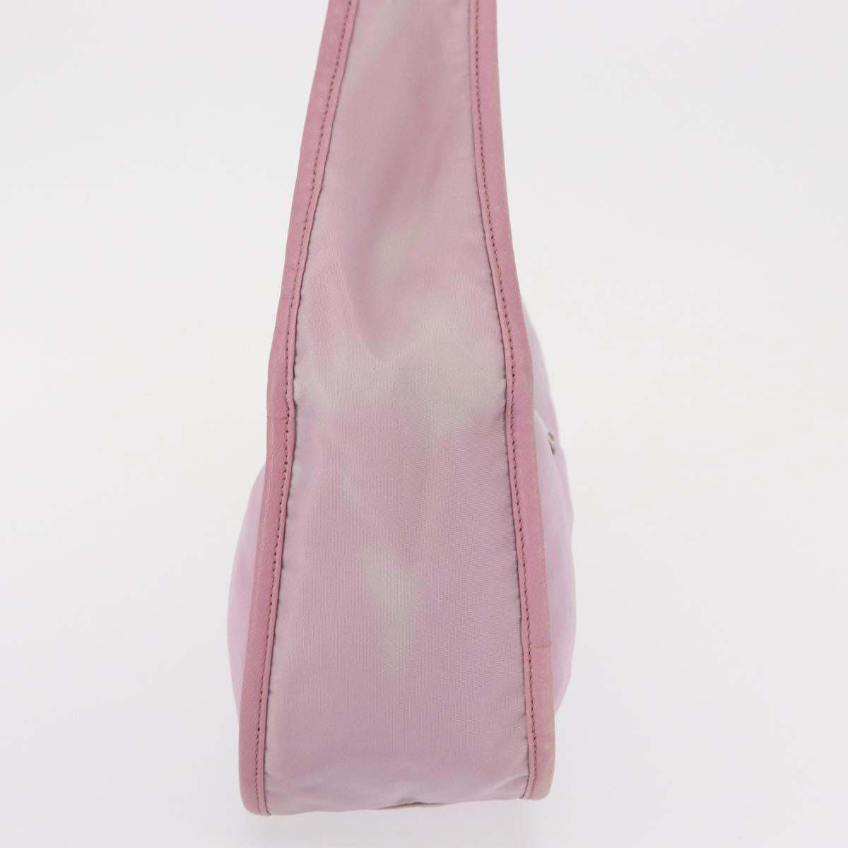 PRADA Hand Bag Nylon Pink Auth 163349