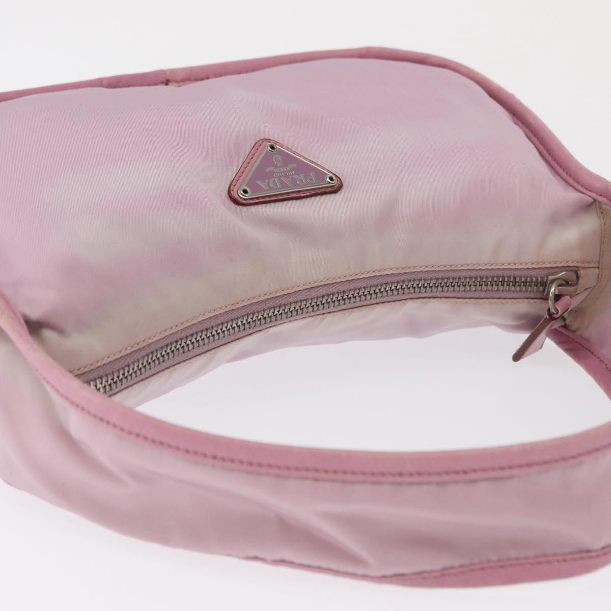 PRADA Hand Bag Nylon Pink Auth 163349