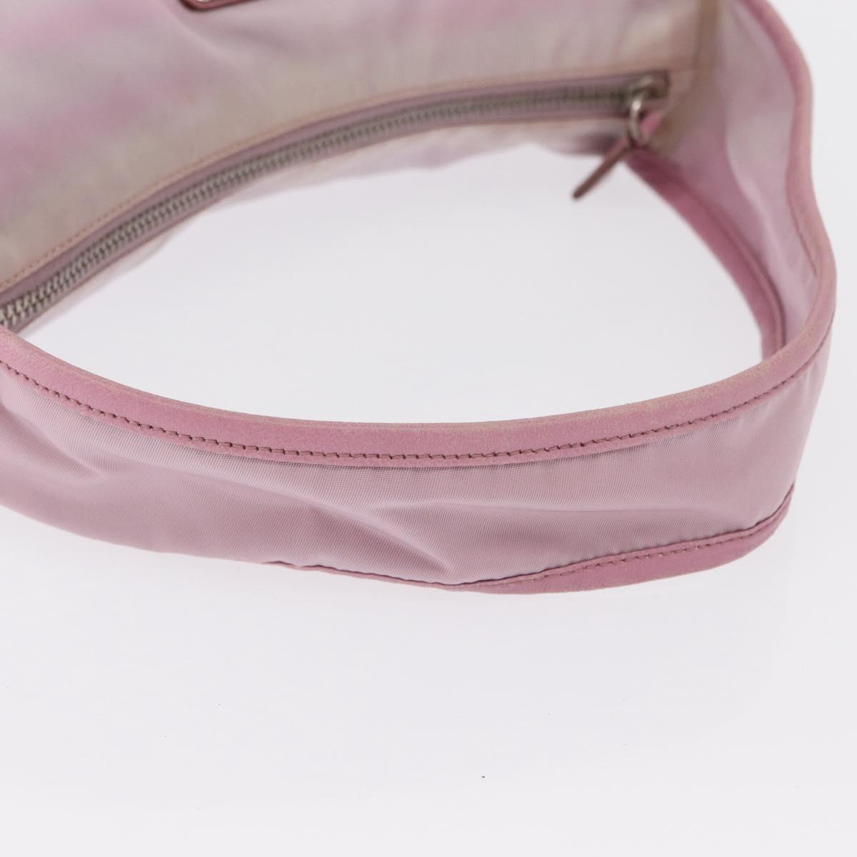 PRADA Hand Bag Nylon Pink Auth 163349