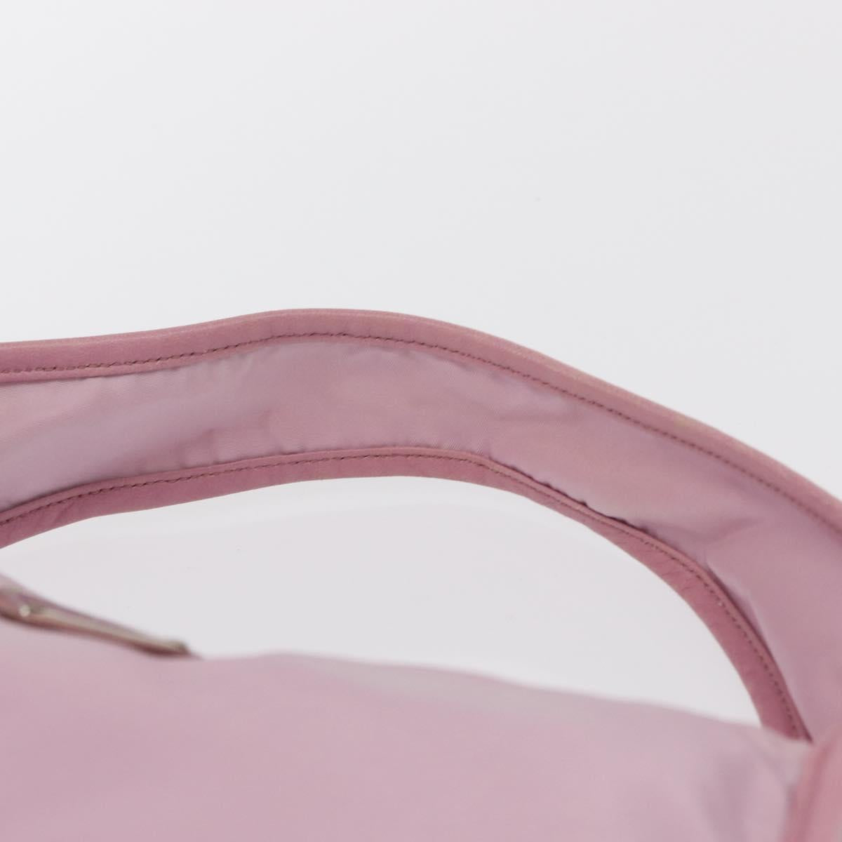 PRADA Hand Bag Nylon Pink Auth 163349