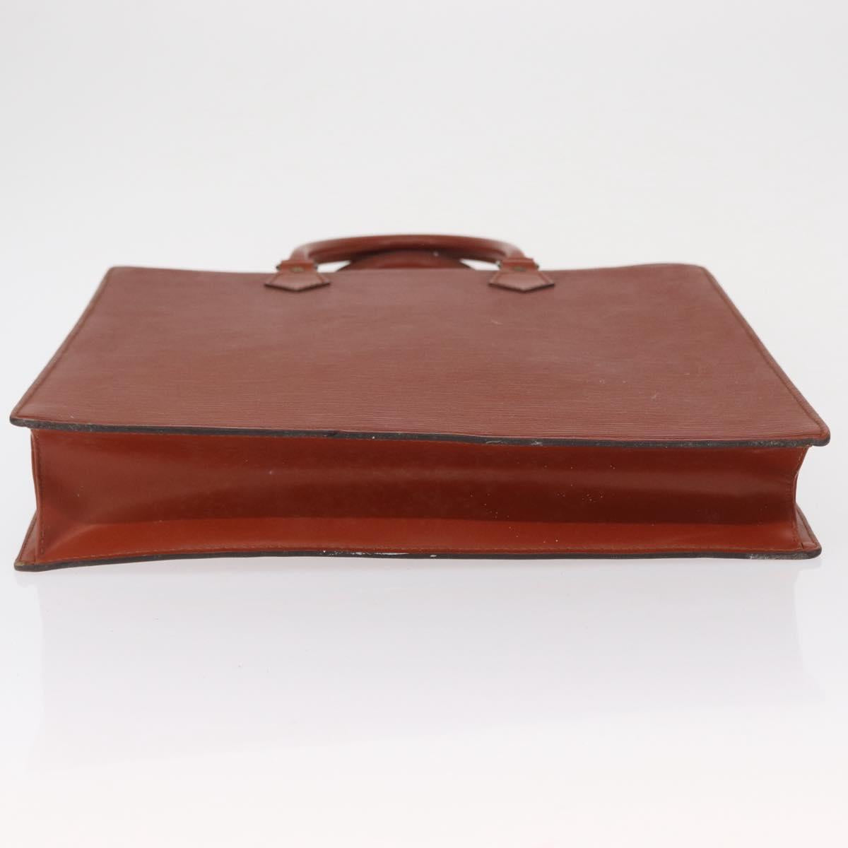 LOUIS VUITTON Epi Sac Plat Hand Bag Brown M52073 LV Auth 163352