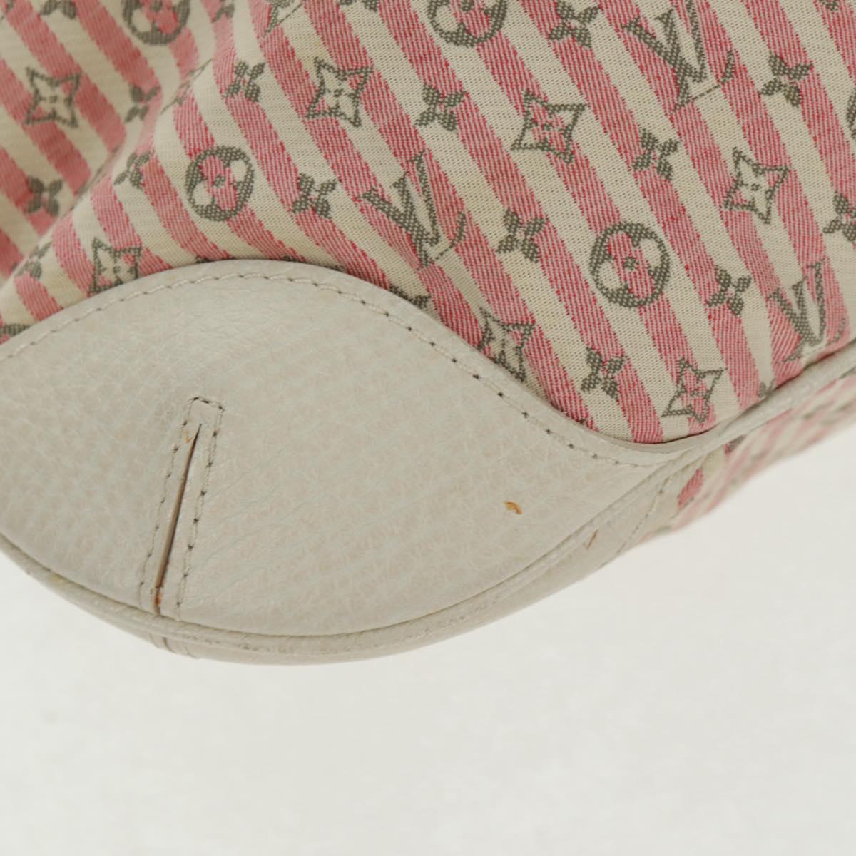LOUIS VUITTON Mini Lin Croisette Marina PM Bag Pink White M95495 LV Auth 163361V